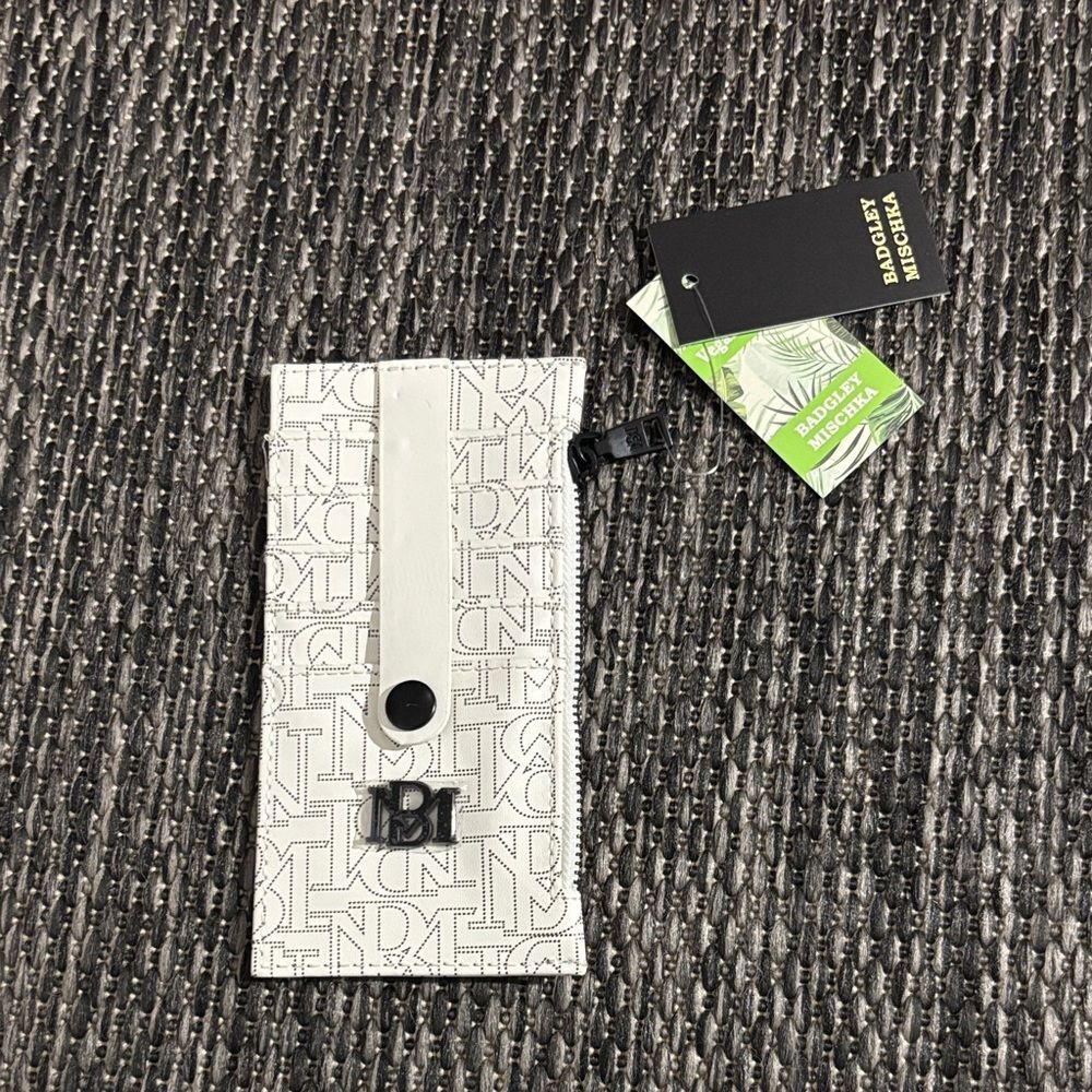 Badgley Mischka credit card holder with tab